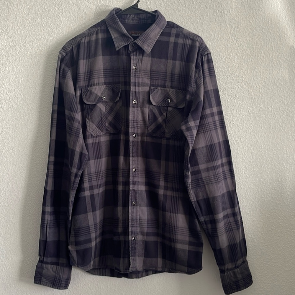 ZARA Men’s Plaid Button Down Long Sleeve Top Size L